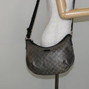GUCCI GG Crystal Shoulder Bag Coated Canvas Navy Gold 181092 Auth 146008-22