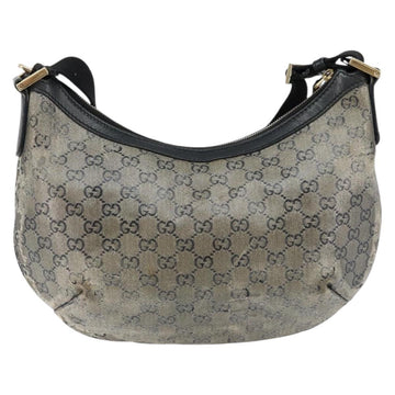 GUCCI GG Crystal Shoulder Bag Coated Canvas Navy Gold 181092 Auth 146008 - 0