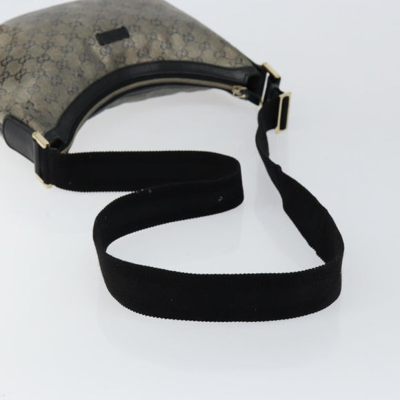 GUCCI GG Crystal Shoulder Bag Coated Canvas Navy Gold 181092 Auth 146008