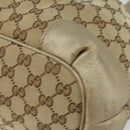 GUCCI GG Canvas Hand Bag Beige Gold 247902 Auth 146010-9