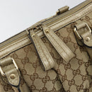 GUCCI GG Canvas Hand Bag Beige Gold 247902 Auth 146010-17