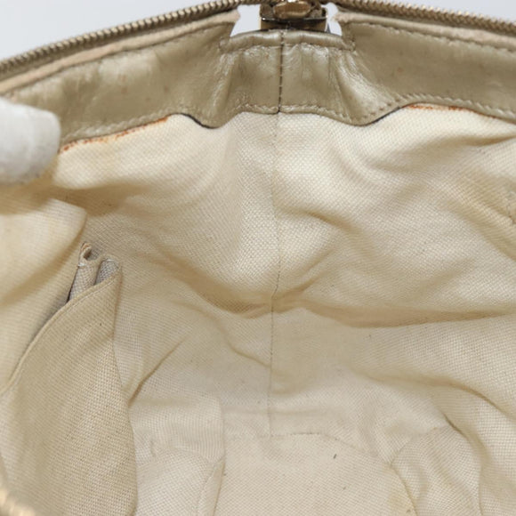 GUCCI GG Canvas Hand Bag Beige Gold 247902 Auth 146010