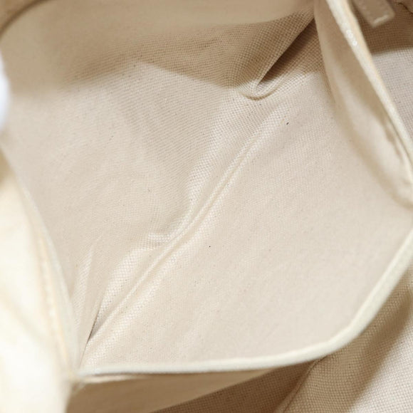 GUCCI GG Canvas Hand Bag Beige Gold 247902 Auth 146010