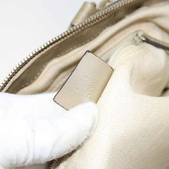 GUCCI GG Canvas Hand Bag Beige Gold 247902 Auth 146010