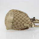 GUCCI GG Canvas Hand Bag Beige Gold 247902 Auth 146010-3