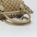 GUCCI GG Canvas Hand Bag Beige Gold 247902 Auth 146010-7