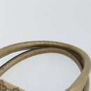 GUCCI GG Canvas Hand Bag Beige Gold 247902 Auth 146010-8