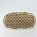 GUCCI GG Canvas Hand Bag Beige Gold 247902 Auth 146010-5