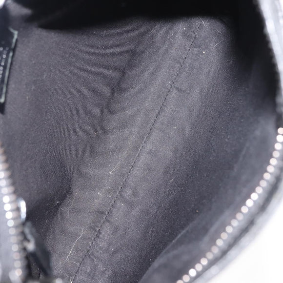 GUCCI GG Canvas Shoulder Bag Black Silver 122793 Auth 146012