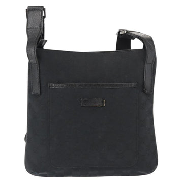 GUCCI GG Canvas Shoulder Bag Black Silver 122793 Auth 146012 - 0