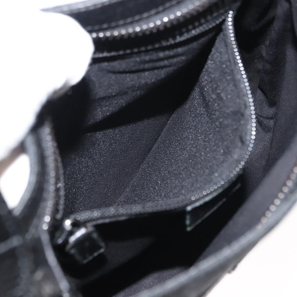 GUCCI GG Canvas Shoulder Bag Black Silver 122793 Auth 146012