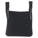 GUCCI GG Canvas Shoulder Bag Black Silver 122793 Auth 146012-3
