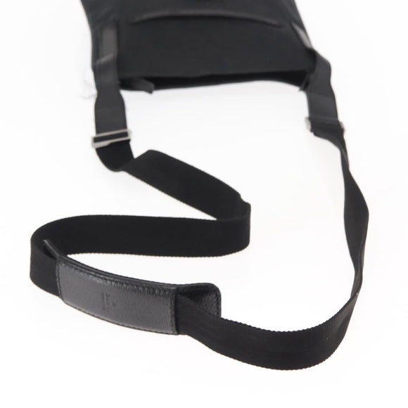 GUCCI GG Canvas Shoulder Bag Black Silver 122793 Auth 146012