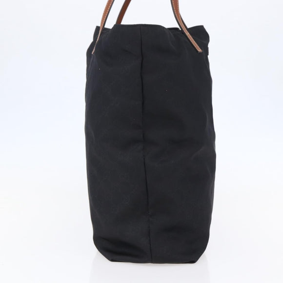 GUCCI GG Canvas Tote Bag Nylon Black 295252 Auth 146013