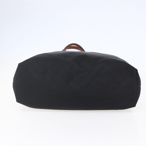 GUCCI GG Canvas Tote Bag Nylon Black 295252 Auth 146013