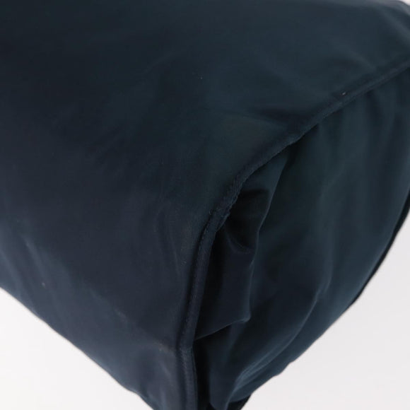 PRADA Hand Bag Nylon Blue Gold Auth 146014