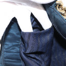 PRADA Hand Bag Nylon Blue Gold Auth 146014-11