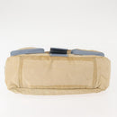 PRADA Shoulder Bag Nylon Beige Silver Auth 146015-10