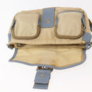 PRADA Shoulder Bag Nylon Beige Silver Auth 146015-17