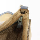 PRADA Shoulder Bag Nylon Beige Silver Auth 146015-19