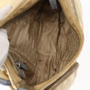 PRADA Shoulder Bag Nylon Beige Silver Auth 146015-21