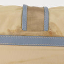 PRADA Shoulder Bag Nylon Beige Silver Auth 146015-4