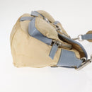 PRADA Shoulder Bag Nylon Beige Silver Auth 146015-5