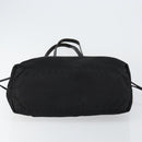PRADA Tote Bag Nylon Black Gold Auth 146016-5
