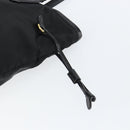 PRADA Tote Bag Nylon Black Gold Auth 146016-18