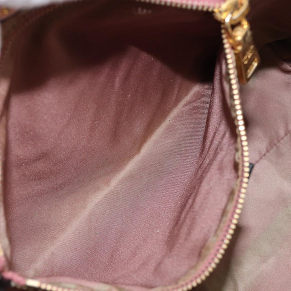 PRADA Tote Bag Nylon Black Gold Auth 146016