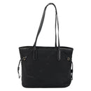 PRADA Tote Bag Nylon Black Gold Auth 146016-2