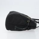 PRADA Tote Bag Nylon Black Gold Auth 146016-3
