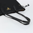 PRADA Tote Bag Nylon Black Gold Auth 146016-7