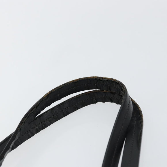 PRADA Tote Bag Nylon Black Gold Auth 146016