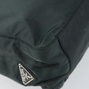 PRADA Tote Bag Nylon Green Silver Auth 146019-15