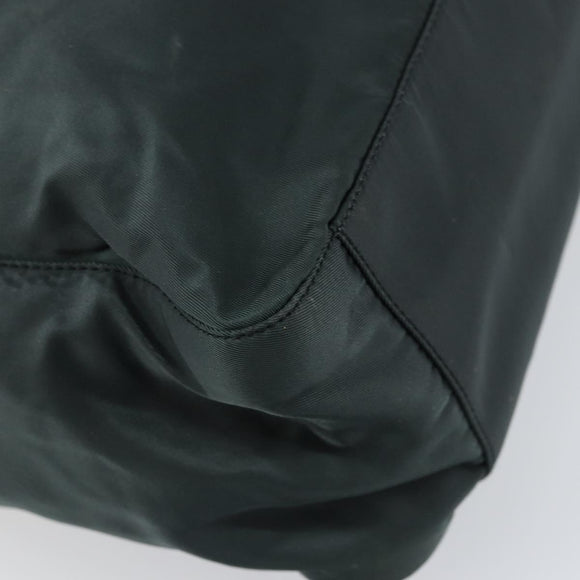 PRADA Tote Bag Nylon Green Silver Auth 146019
