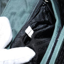 PRADA Tote Bag Nylon Green Silver Auth 146019-11