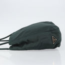 PRADA Tote Bag Nylon Green Silver Auth 146019-4