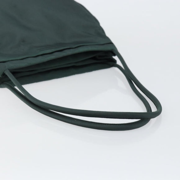 PRADA Tote Bag Nylon Green Silver Auth 146019