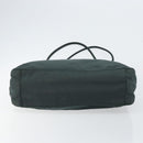 PRADA Tote Bag Nylon Green Silver Auth 146019-5