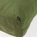 PRADA Tote Bag Nylon Green Silver Auth 146020-15