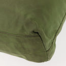 PRADA Tote Bag Nylon Green Silver Auth 146020-9