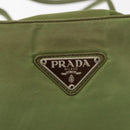 PRADA Tote Bag Nylon Green Silver Auth 146020-17
