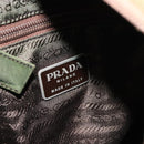 PRADA Tote Bag Nylon Green Silver Auth 146020-18