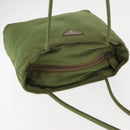 PRADA Tote Bag Nylon Green Silver Auth 146020-6