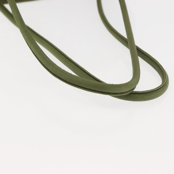 PRADA Tote Bag Nylon Green Silver Auth 146020