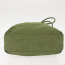 PRADA Tote Bag Nylon Green Silver Auth 146020-5