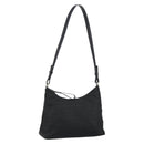PRADA Tote Bag Nylon Black Silver Auth 146021-1