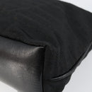 PRADA Tote Bag Nylon Black Silver Auth 146021-15