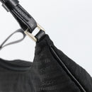 PRADA Tote Bag Nylon Black Silver Auth 146021-10